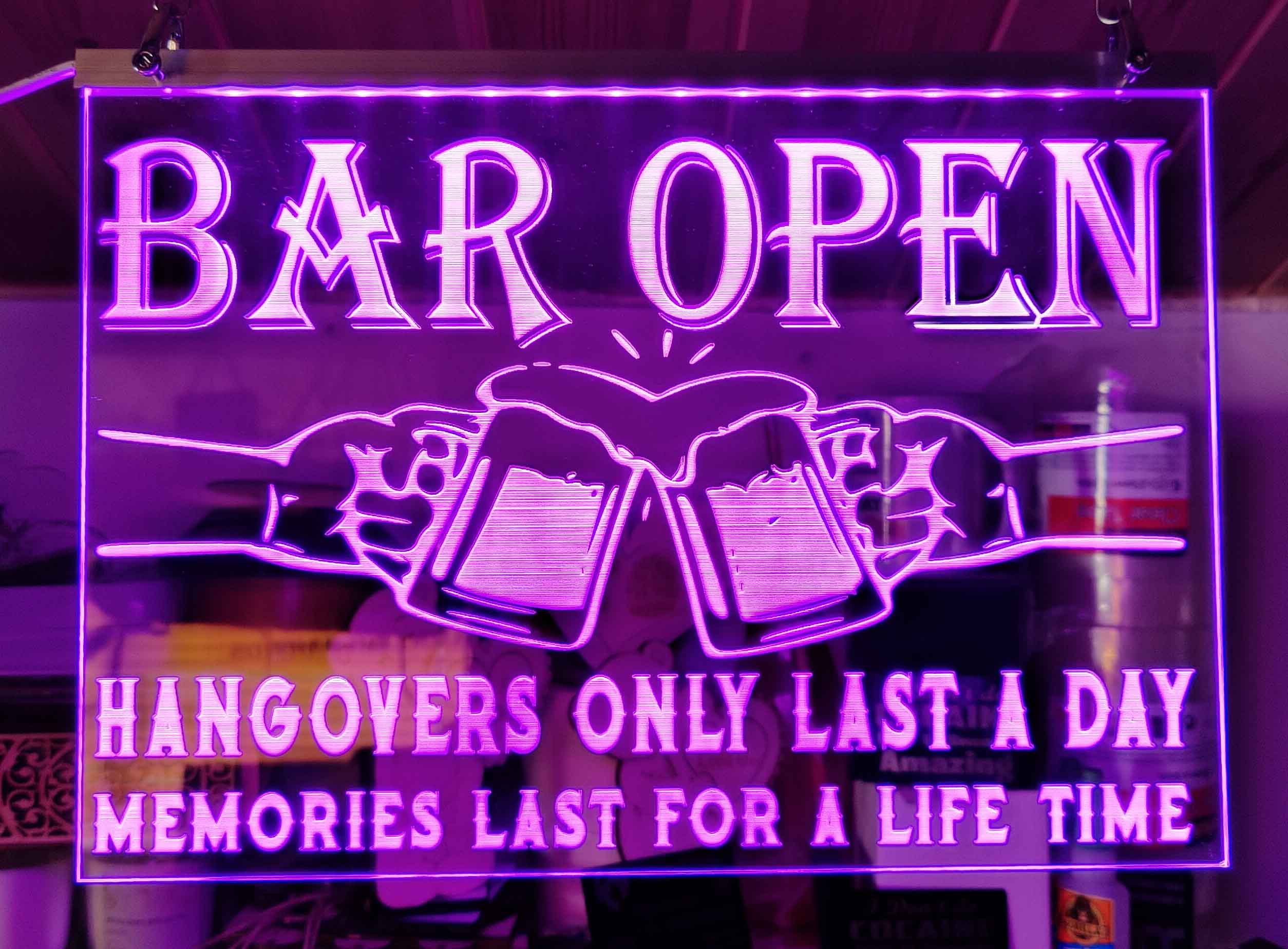 Bar open light up led bar sign